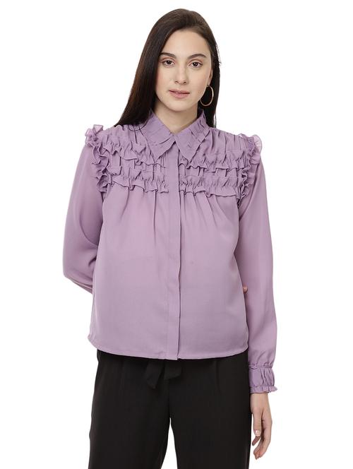 Purple solid shirt - 14923873 - Standard Image - 1