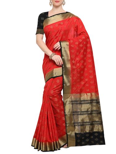 Geomerical Zari wovensaree with blouse - 14923923 - Very Small Image - 1