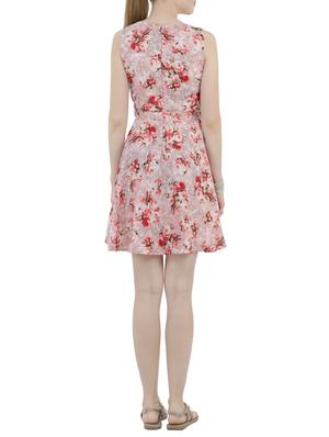 tie knot floral a-line dress - 14924063 - Standard Image - 3
