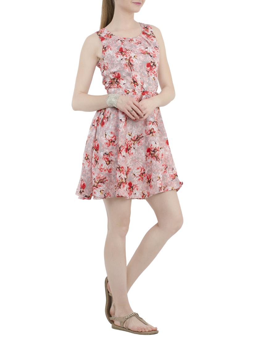 tie knot floral a-line dress - 14924063 - Zoom Image - 2