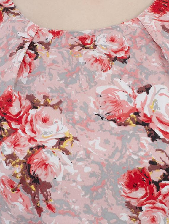 tie knot floral a-line dress - 14924063 - Zoom Image - 4