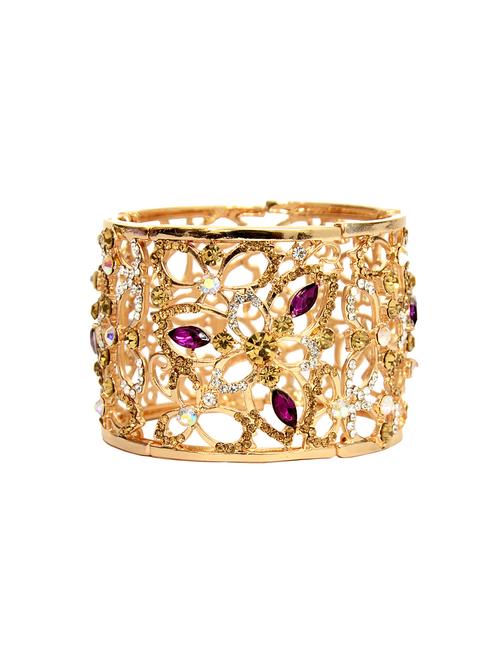 Purple Gold Tone Stone Bangles - 14924164 - Standard Image - 1