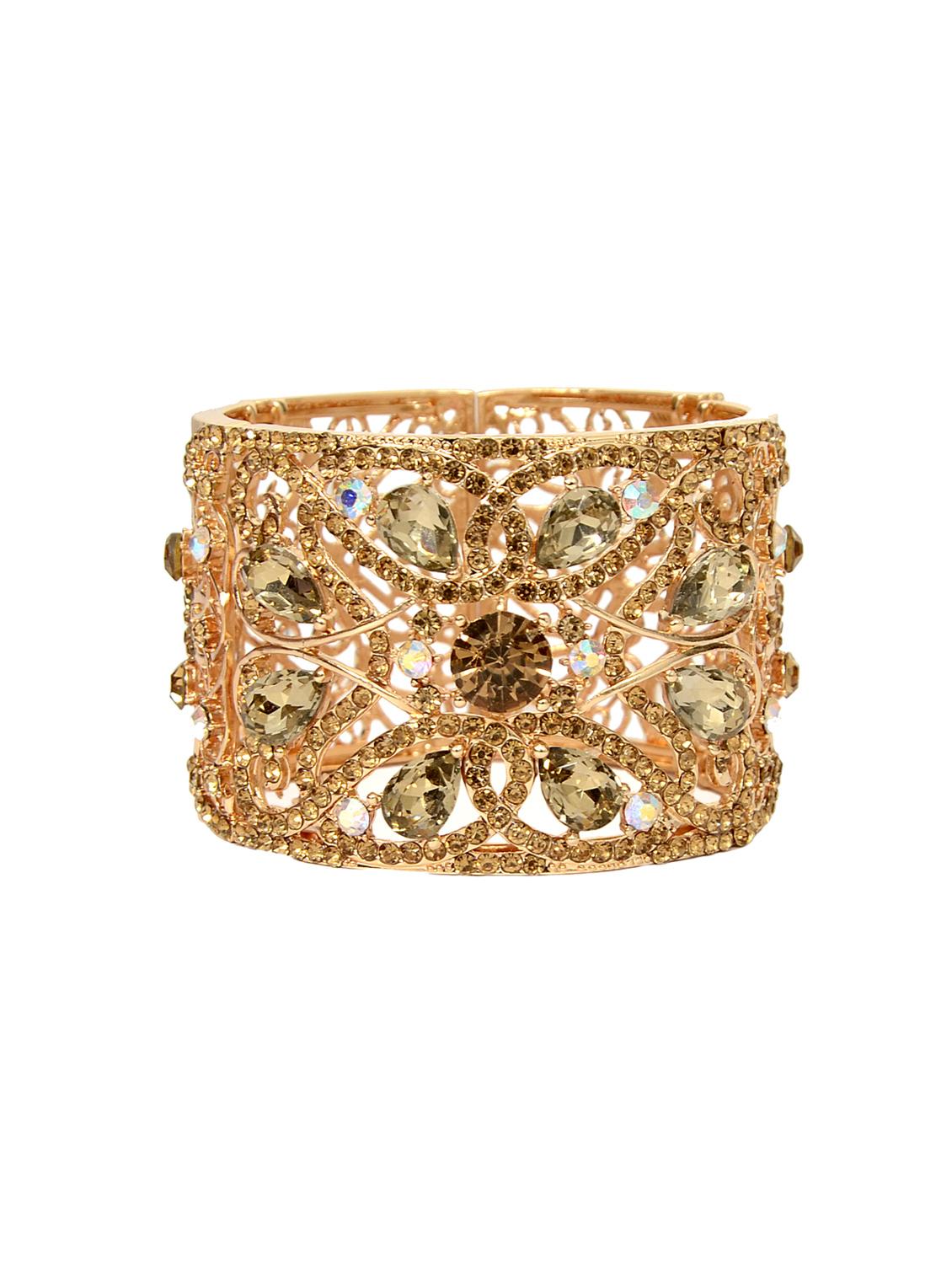 Gold Tone Stone Bangle Bracelet - 14924165 - Zoom Image - 1