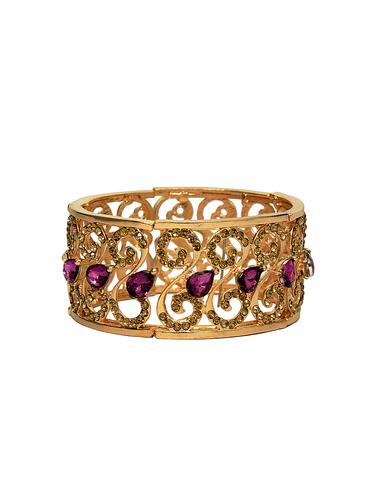 Purple Gold Tone Stone Bangles - 14924190 - Very Small Image - 1