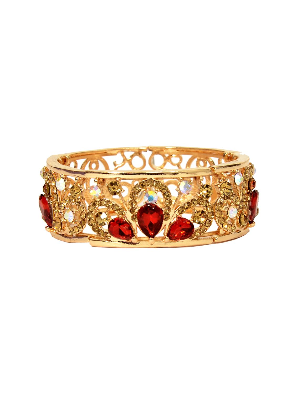 Red Gold Tone Bangle Bracelet - 14924193 - Zoom Image - 1