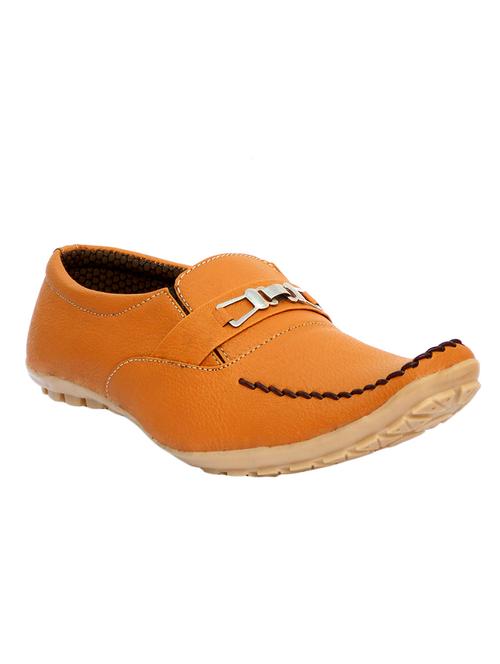 tan leatherette slip on loafer - 14924436 - Standard Image - 1