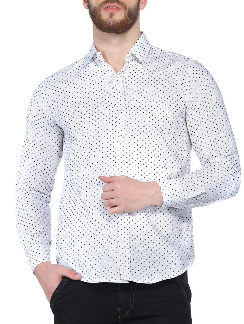 white cotton casual shirt - 14925647 - Zoom Image - 1