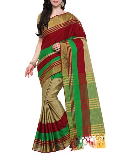 beige maheshwari saree with blouse - 14925691 - Very Small Image - 1