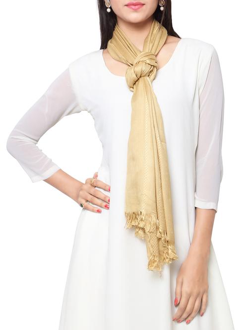 beige viscose stole - 14925704 - Standard Image - 1