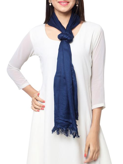 blue viscose stole - 14925707 - Standard Image - 1