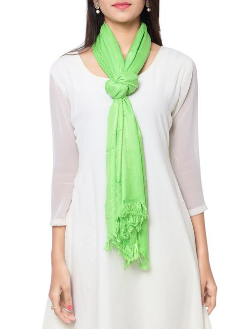 green viscose stole - 14925708 - Standard Image - 1