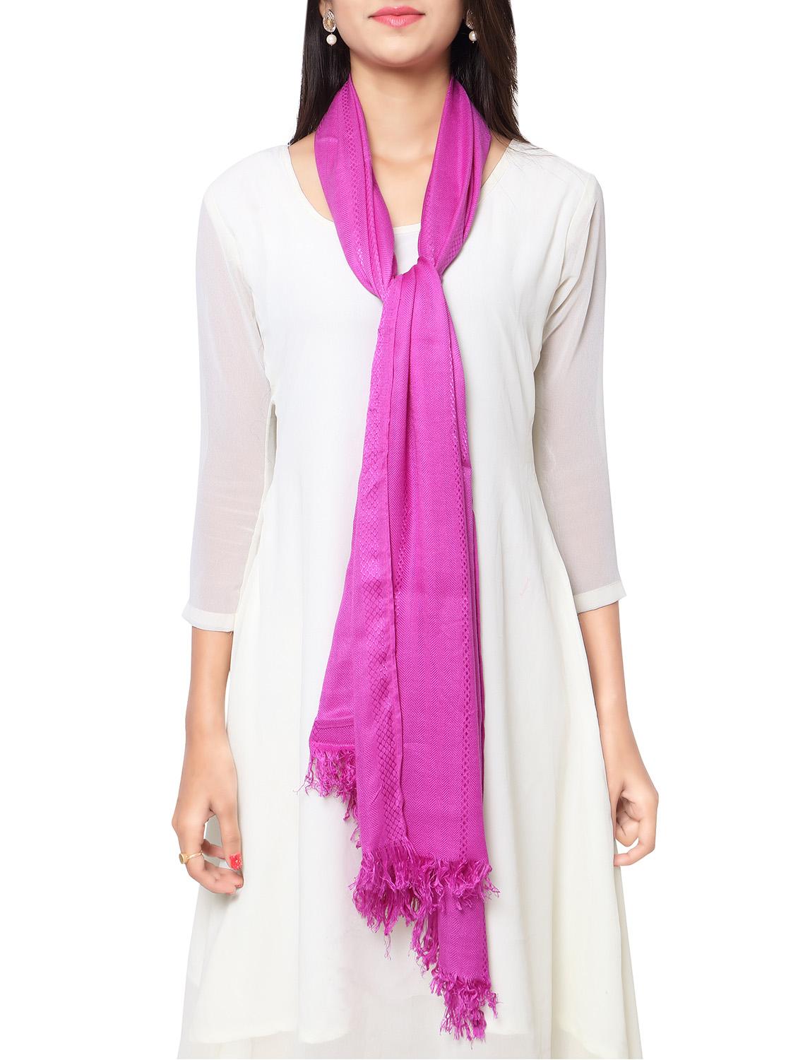 pink viscose stole - 14925709 - Zoom Image - 1
