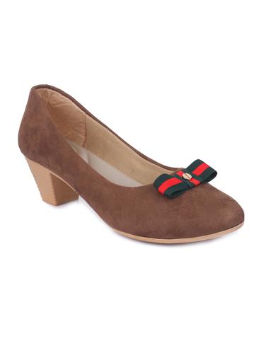 brown suede slip on pumps - 14925977 - Very Small Image - 1