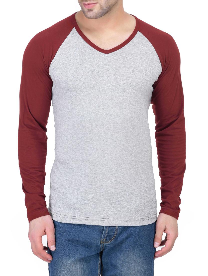 grey cotton raglan tshirt - 14926025 - Zoom Image - 1