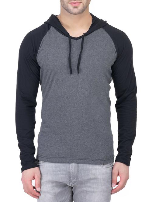 grey cotton raglan tshirt - 14926029 - Standard Image - 1