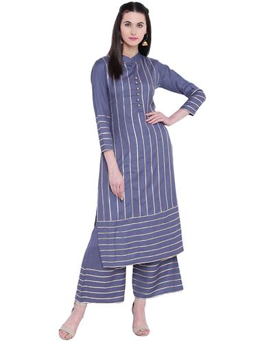 Purple kurta palazzo set - 14926035 - Very Small Image - 1