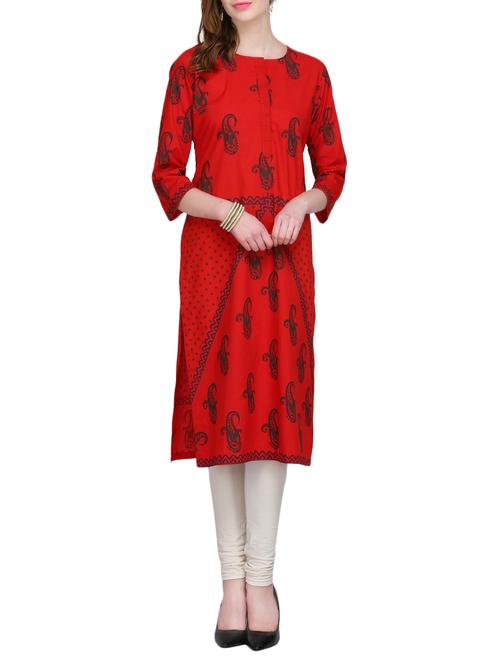 KAANCHIE NANGGIA cotton block printed kurta - 14926481 - Standard Image - 1