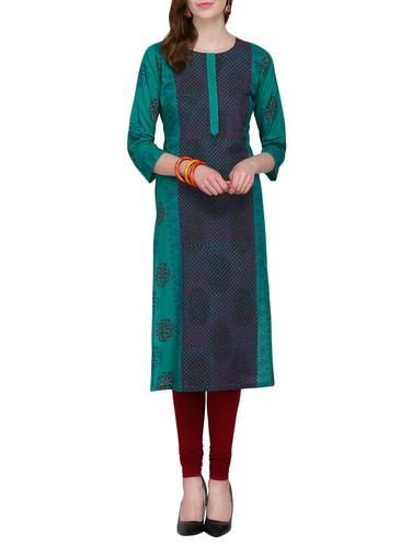 KAANCHIE NANGGIA cotton block printed kurta - 14926484 - Very Small Image - 1
