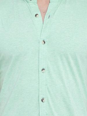 green cotton casual shirt - 14926523 - Standard Image - 5