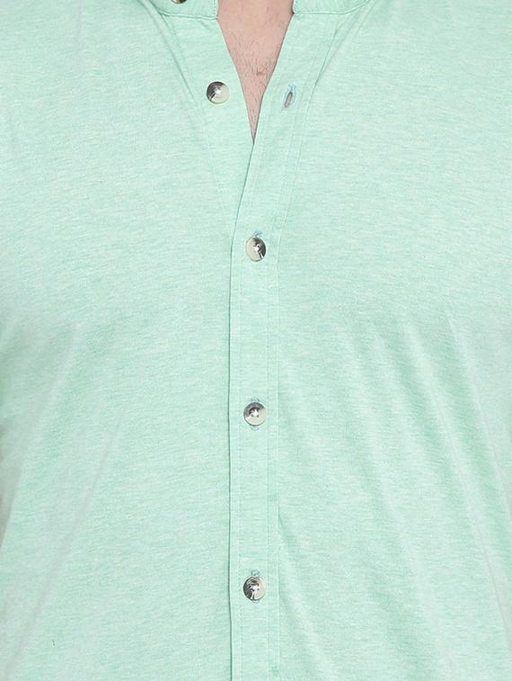 green cotton casual shirt - 14926523 - Zoom Image - 5