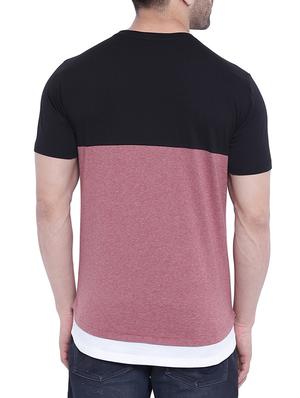 pink cotton color block t-shirt - 14926547 - Standard Image - 3