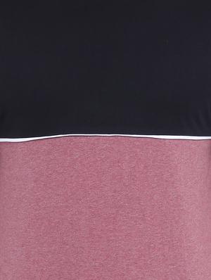 pink cotton color block t-shirt - 14926547 - Standard Image - 5