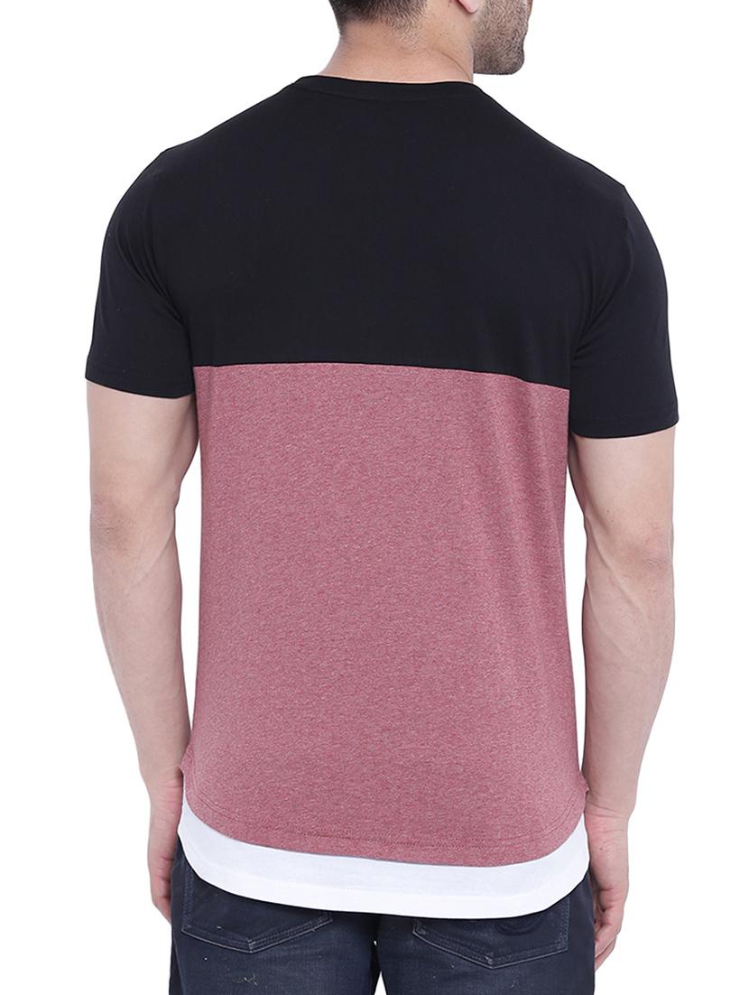 pink cotton color block t-shirt - 14926547 - Zoom Image - 3