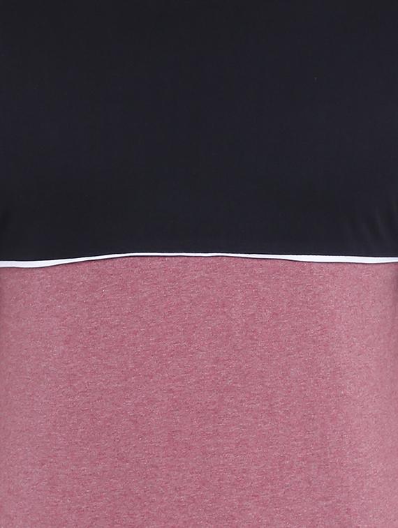 pink cotton color block t-shirt - 14926547 - Zoom Image - 5