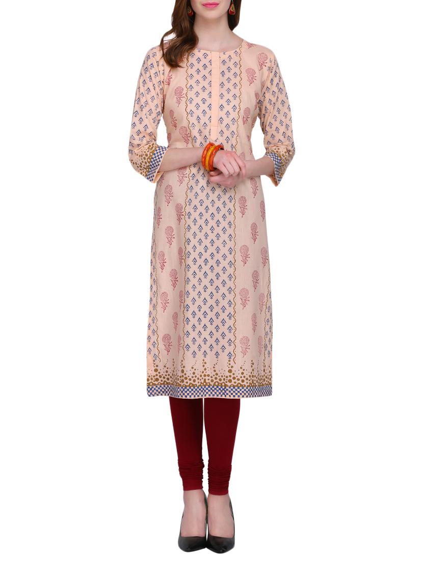 KAANCHIE NANGGIA cotton block printed kurta - 14926560 - Zoom Image - 1