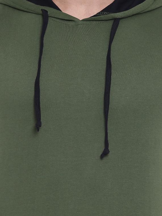 olive green cotton color block t-shirt - 14926571 - Zoom Image - 5