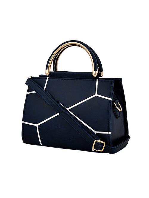 blue leatherette handbag - 14928321 - Standard Image - 1