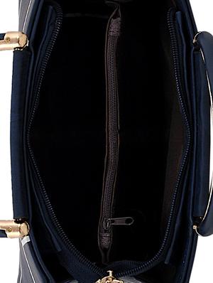 blue leatherette handbag - 14928321 - Standard Image - 3