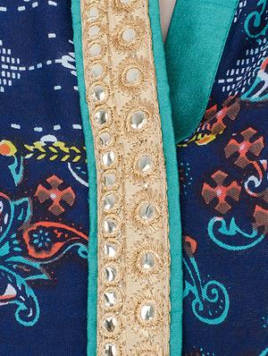 blue rayon straight kurta - 14929063 - Standard Image - 4