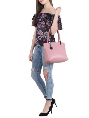 pink leatherette regular handbag - 14929125 - Standard Image - 5