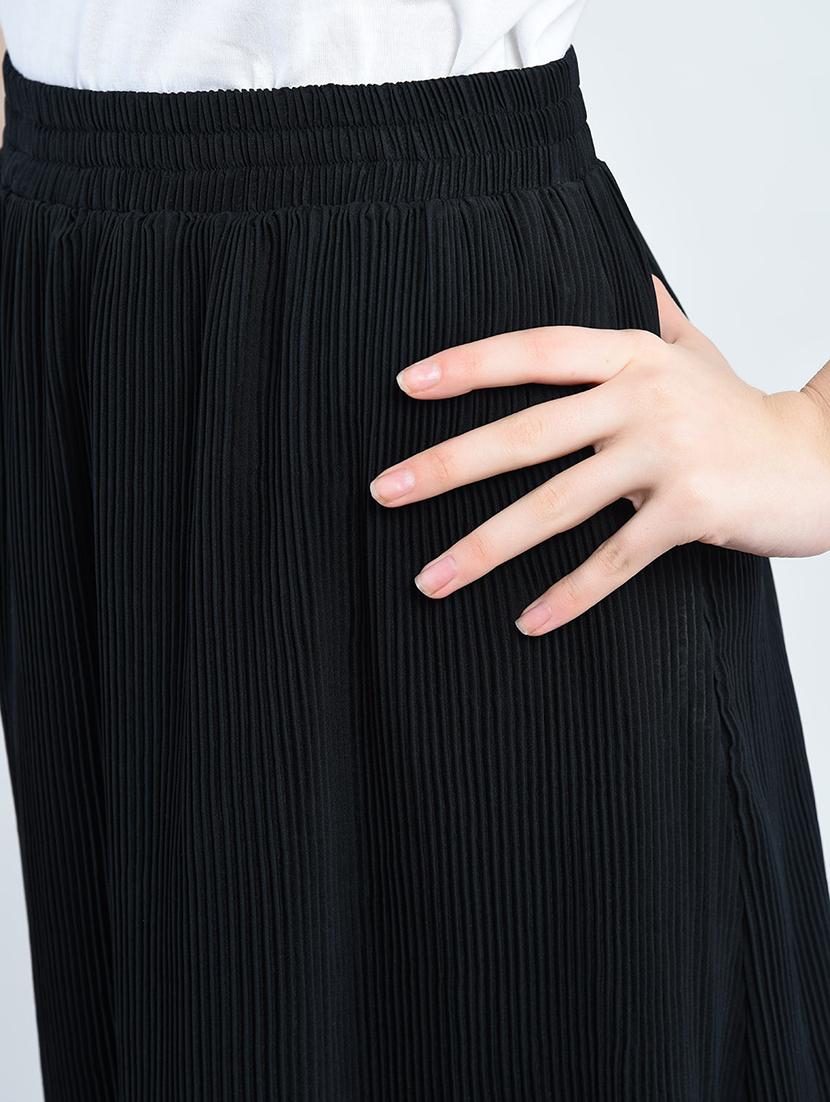 black solid crepe maxi skirt - 14930635 - Zoom Image - 5