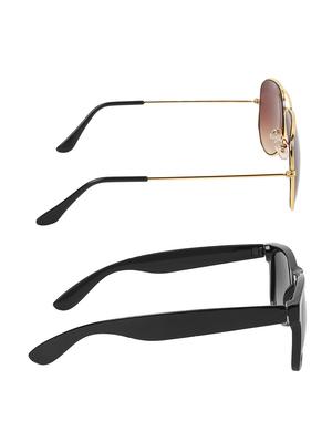 abner combo of aviator & wayfarer sunglases - 14930920 - Standard Image - 5