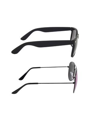 abner wayfarer, aviator sunglasses (black, blue) - 14931205 - Standard Image - 5