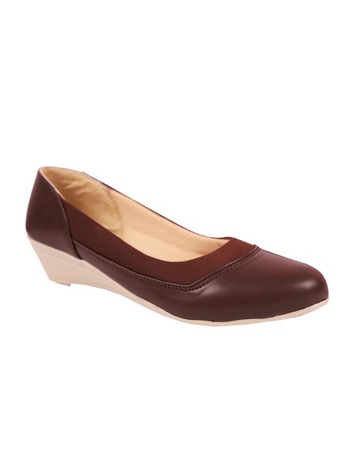 brown leatherette slip on formal shoes - 14931440 - Standard Image - 1