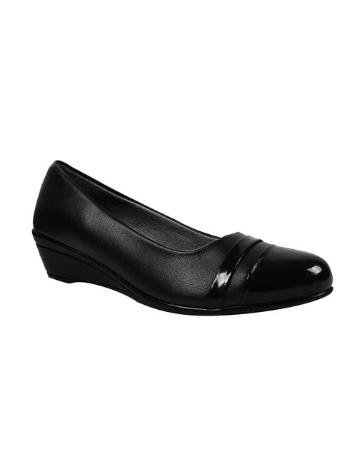 black leatherette slip on formal shoes - 14931443 - Standard Image - 1