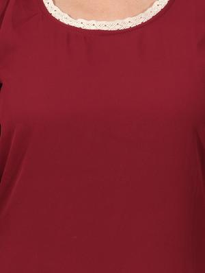 red solid a-line dress - 14931807 - Standard Image - 4