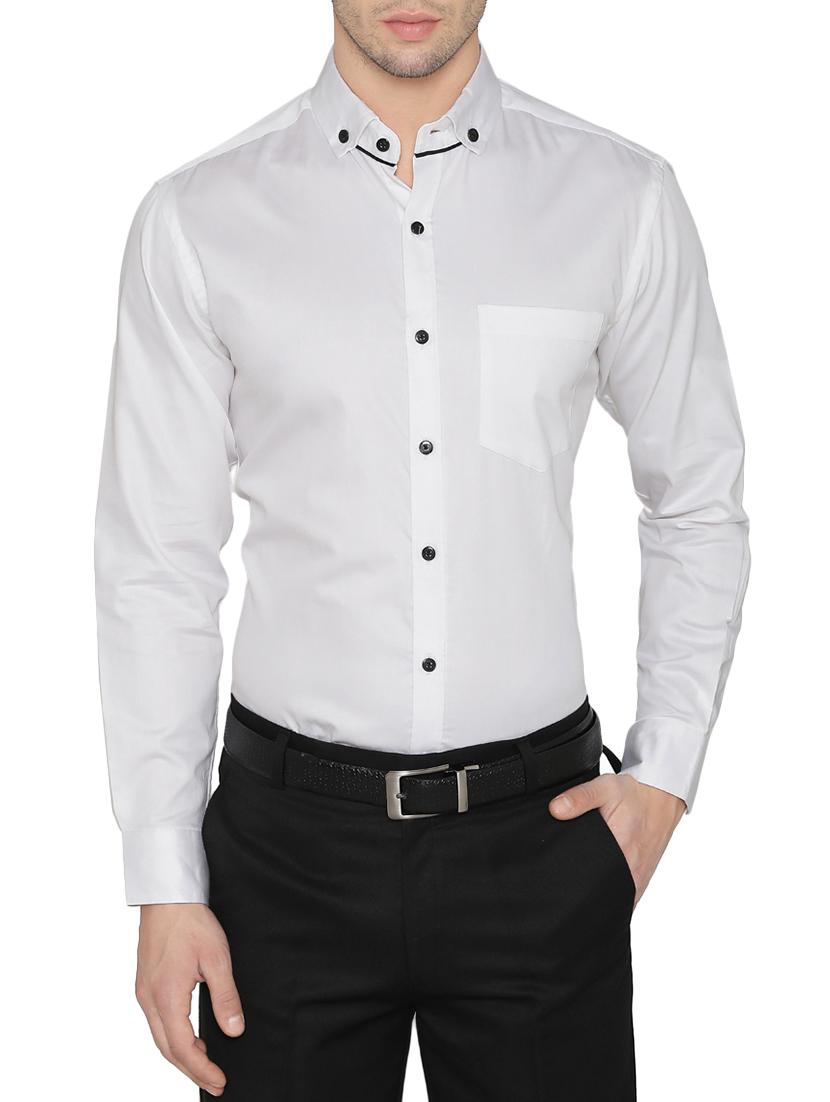 white cotton formal shirt