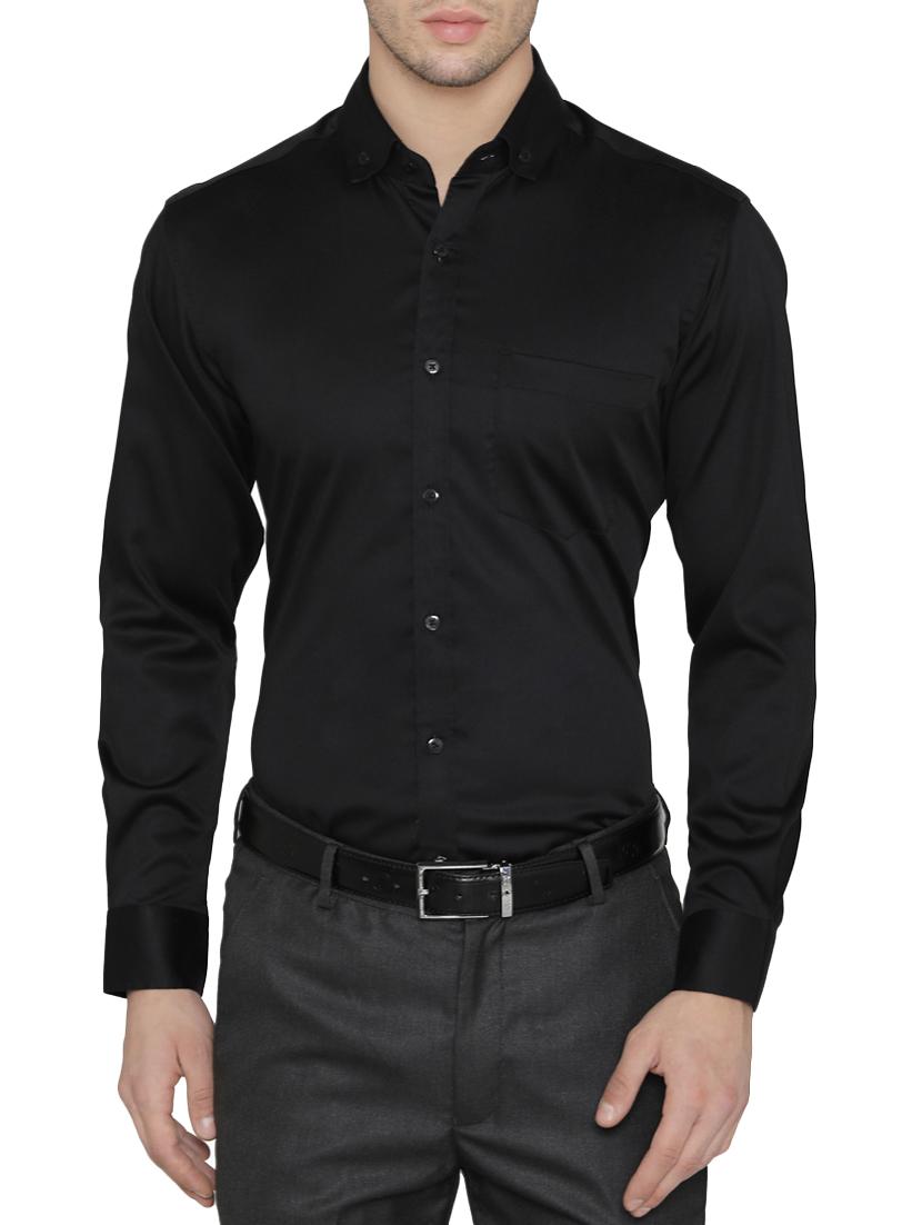 black cotton formal shirt - 14933283 - Zoom Image - 1