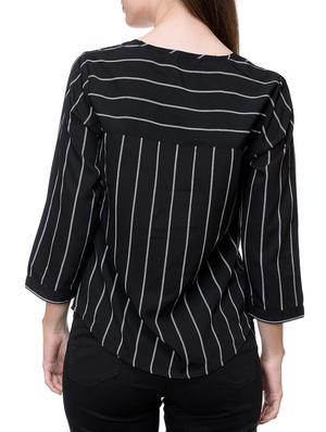 notch neck striped top - 14933355 - Standard Image - 3