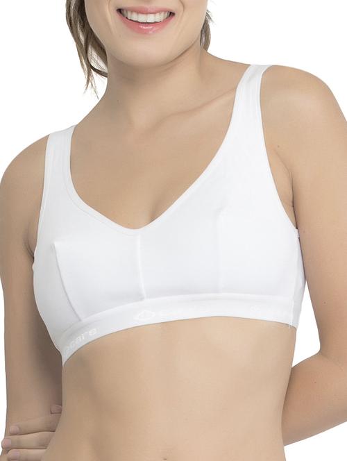 white solid sports bra - 14933648 - Standard Image - 1