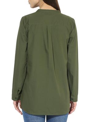 solid olive cotton tunic - 14935806 - Standard Image - 3