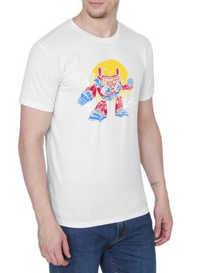 white cotton chest print tshirt - 14936160 - Standard Image - 2
