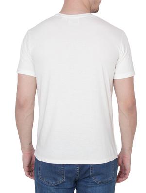 white cotton chest print tshirt - 14936160 - Standard Image - 3