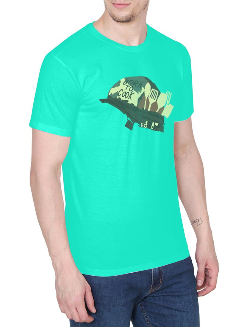 green cotton chest print tshirt - 14936166 - Zoom Image - 2