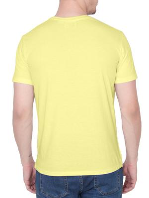 yellow cotton chest print tshirt - 14936177 - Standard Image - 3