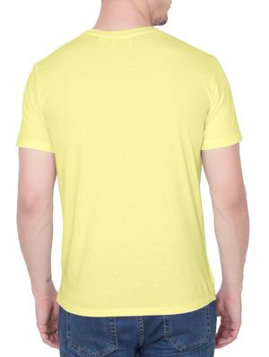yellow cotton chest print tshirt - 14936182 - Standard Image - 3